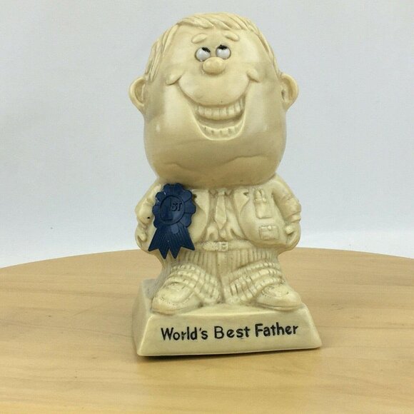 Vintage R&W Berries Worlds Best Father Sillisculpt Figurine - Picture 1 of 8